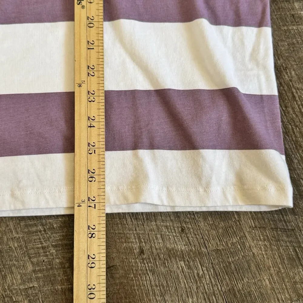 Guess Men’s Multicolor White/Purple Cole Heather Stripe Tee Size M - Picture 5 of 5
